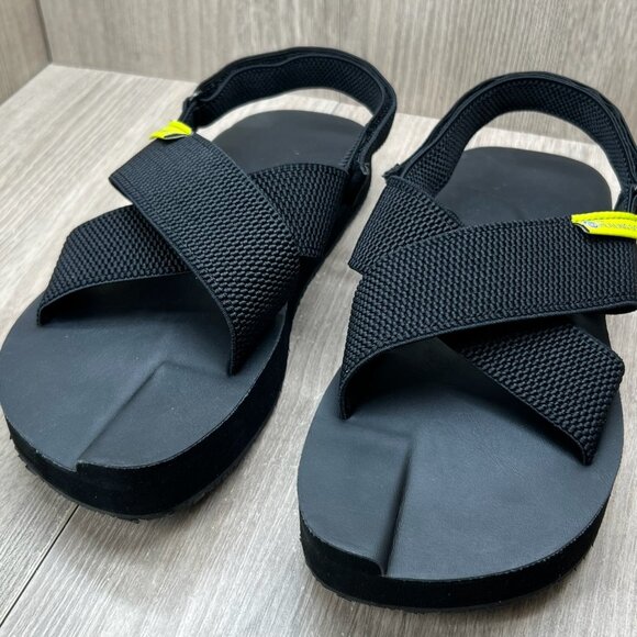 The Healing Sole Everett Ortho Platform Sandals Womens Size 8 Woven Mesh Black - Picture 7 of 12